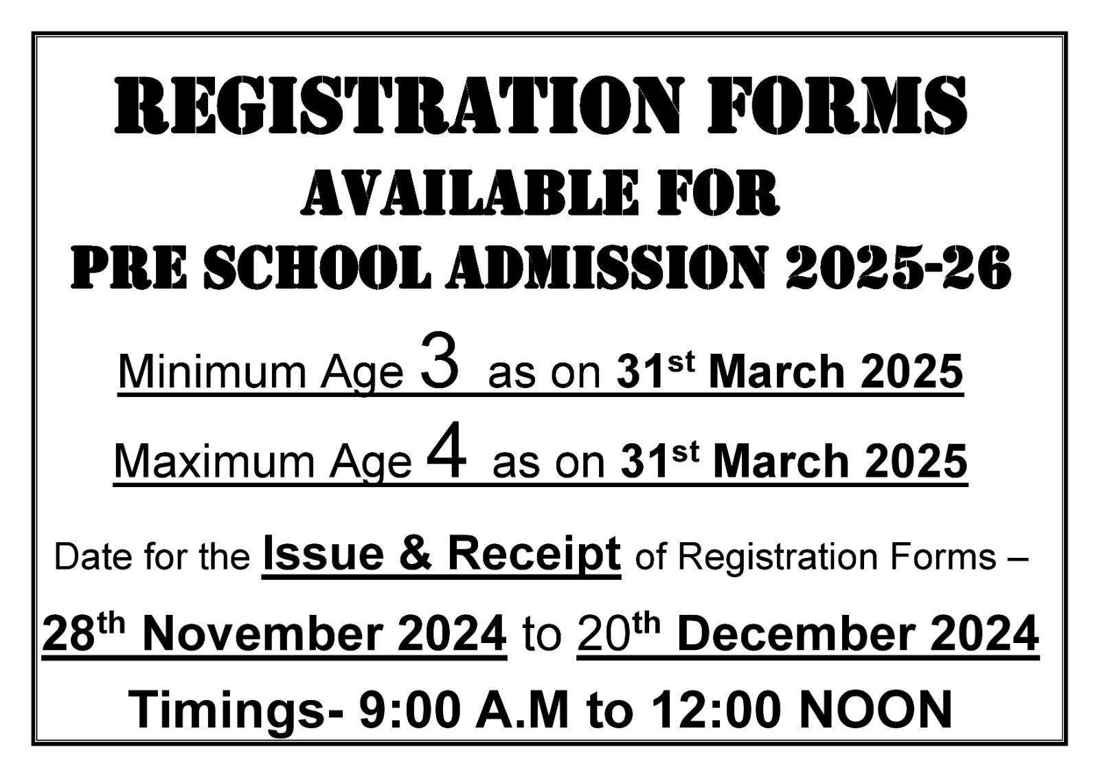 Registation Form 2025-26